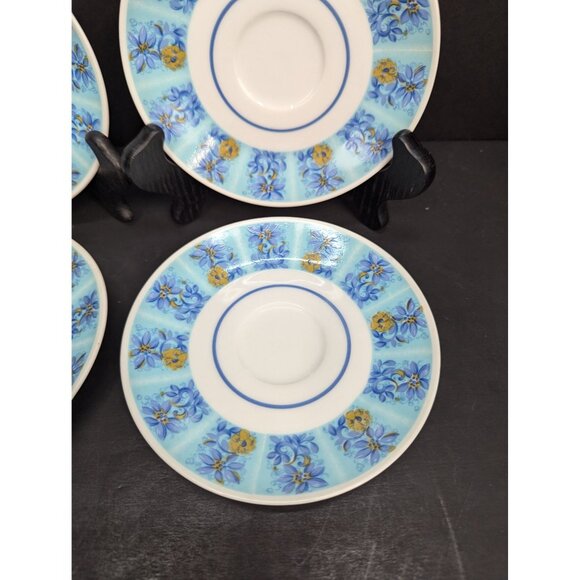 Mikasa Fine China Eclipse Piazza 57B1-B Saucer 5 3/4" Narumi Japan Set of 4 - Picture 6 of 10